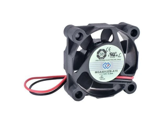 Alt view image 9 of 11 - MGA4012ZB-A15 4cm 40mm 4015 12V 0.20A 2-wire double ball bearing large air volume cooling fan