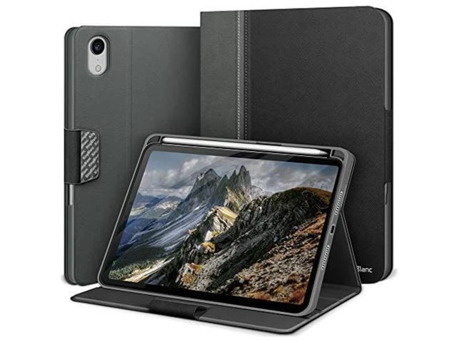 Alt view image 6 of 10 - KingBlanc Case for iPad Mini 6th Generation Case 2021 (8.3-inch) with Pencil Holder, PU Leather Smart Stand Cover, Auto Sleep/Wake, Multi-Angle for Viewing/Typing, Folio for Apple iPad Mini 6, Black