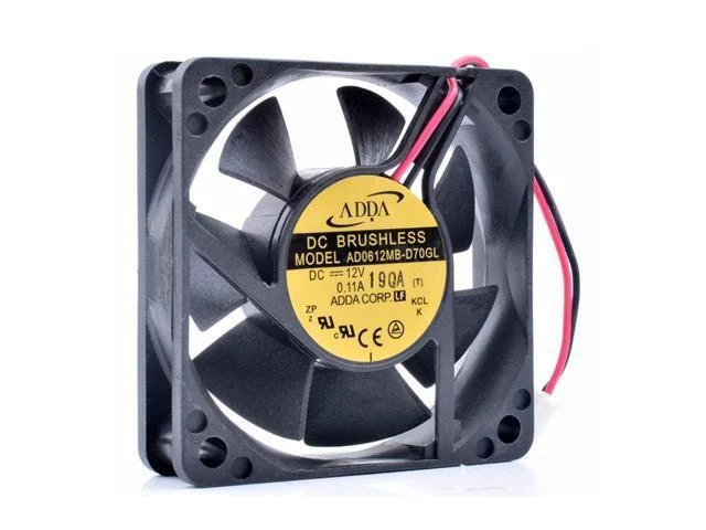 Alt view image 2 of 2 - AD0612MB-D70GL 6cm 6015 12V 0.11A 2pin power charger silent cooling fan