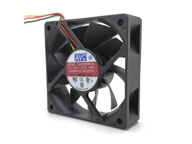 Alt view image 4 of 4 - For AVC 7020 da07020r12u 12v3 line large air volume speed measuring computer case power supply CPU cooling fan