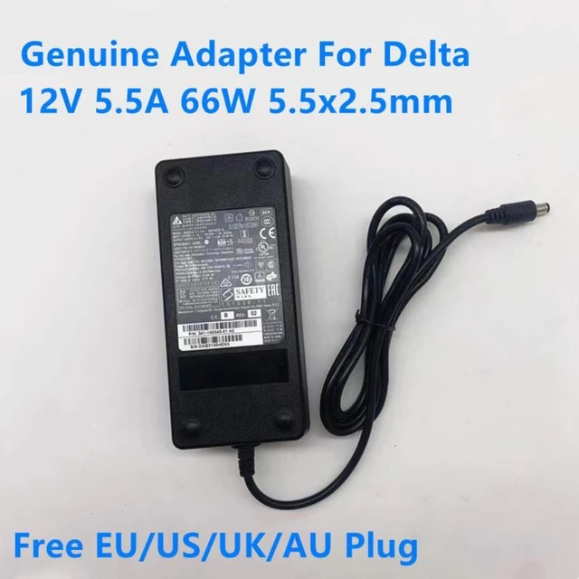 Alt view image 3 of 4 - Delta ADP-66CR B 12V 5.5A 66W 5.5x2.5mm AC Adapter For DPS-60PB A 12V 5A 60W Monitor Laptop Power Supply Charger