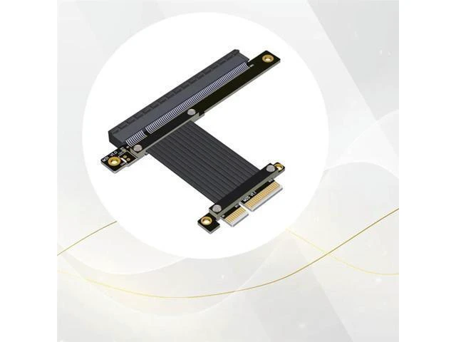 Alt view image 11 of 11 - PCI-E 4.0 X4 To X16 Extension Cable Riser Cable Pcie X4 64G/Bps Adapter Cable For RTX3090 Rx6800xt Graphics 20CM