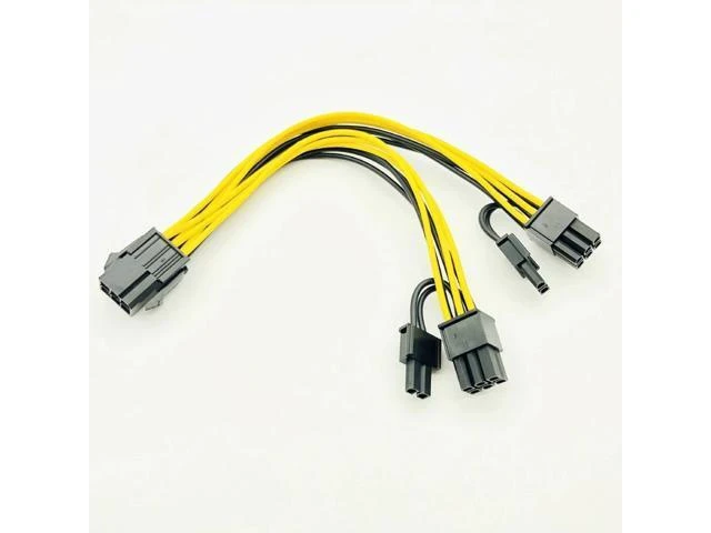 Alt view image 12 of 12 - 5PCS PCI-E 6-pin to Dual 6+2-pin (6-pin/8-pin) Power Splitter Cable Graphics Card PCIE PCI Express 6Pin to Dual 8Pin Power Cable