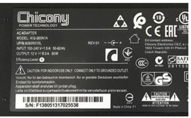 Alt view image 4 of 4 - Laptop Charger For LITEON PA-1600-2A-LF 12V 5A 60W Chicony A12-060N1A A060R010L 4.16A Power Supply Monitor AC Adapter