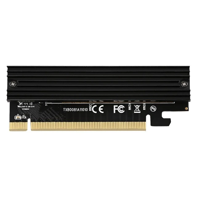 Alt view image 4 of 6 - M.2 Adapter Card M.2 to PCIE 3.0 NVME Computer High-Speed Expansion Card PCI-E X16 SSD Adapter Card with Heat Sink