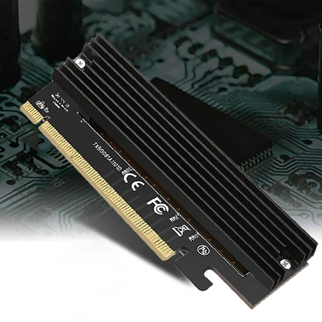 Alt view image 5 of 6 - M.2 Adapter Card M.2 to PCIE 3.0 NVME Computer High-Speed Expansion Card PCI-E X16 SSD Adapter Card with Heat Sink