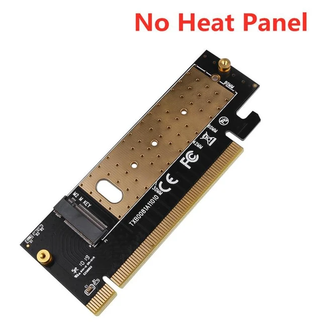 Alt view image 6 of 6 - M.2 Adapter Card M.2 to PCIE 3.0 NVME Computer High-Speed Expansion Card PCI-E X16 SSD Adapter Card with Heat Sink