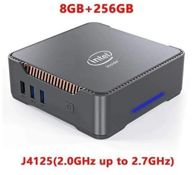 Alt view image 6 of 10 - GK3V Mini PC Intel Celeron J4125 Quad Core Windows 10 PRO LPDDR4 8GB RAM 128GB 256GB SSD 1000M LAN Desktop Computer VS GK MINI