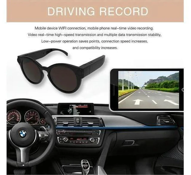 Alt view image 8 of 10 - Glasses WiFi Mini Camera HD 1080P DVR Video Audio Recorder Portable Outdoor Sport Sunglasses Cam Micro IP Camcorder