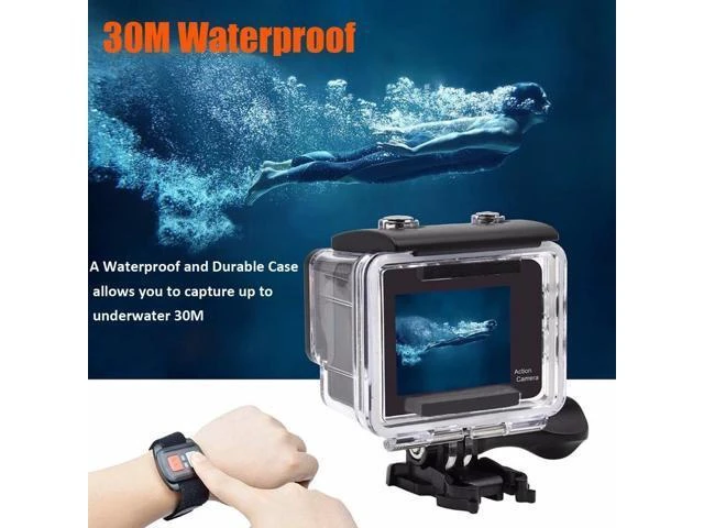 Alt view image 7 of 10 - 4K Ultra HD Action Camera WIFI Touch Screen 12MP 30m Go Waterproof Pro Sport DV 170D Video Helmet Sport Camera Remote control