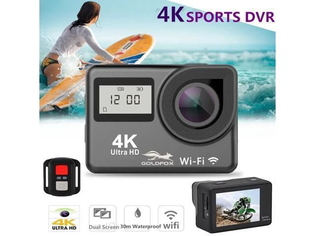 Alt view image 6 of 10 - 4K Ultra HD Action Camera WIFI Touch Screen 12MP 30m Go Waterproof Pro Sport DV 170D Video Helmet Sport Camera Remote control