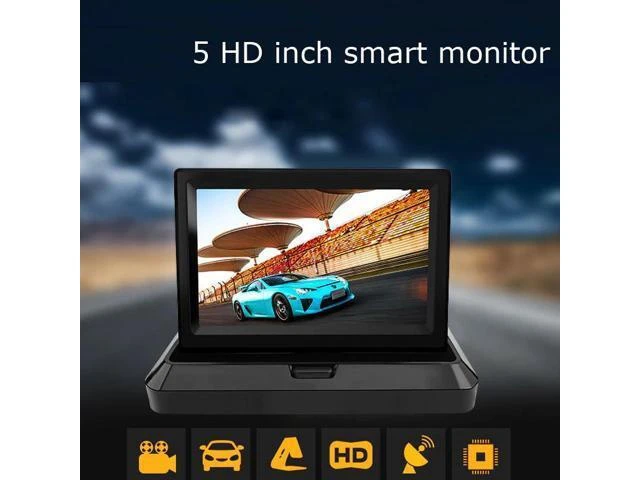 Alt view image 7 of 10 - 5 inch TFT LCD Color Screen Car monitor Rearview Reversing parking monitor Foldable design Back Up Off Mirror Monitor