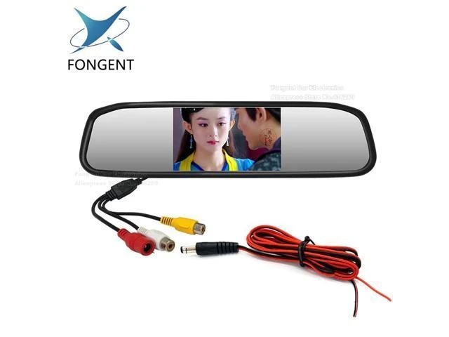 Alt view image 9 of 10 - 5 inch TFT LCD Color Screen Car monitor Rearview Reversing parking monitor Foldable design Back Up Off Mirror Monitor