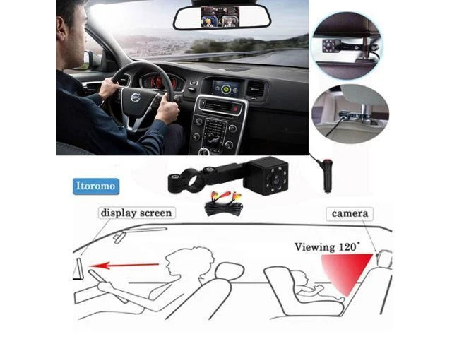 Alt view image 6 of 10 - Adjustable Baby Car Mirror Car Back Seat Safety View Rear Ward Facing Car Interior Baby Kids Monitor Reverse Safety Seats Mirror