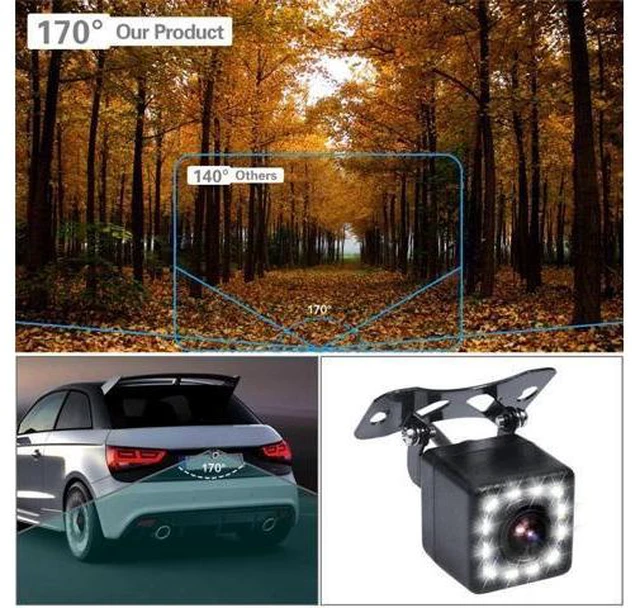 Alt view image 8 of 10 - Car 7inch Mirror Monitor Full Touch Screen LCD Rearview monitors LED Night Vision Waterproof Rear View Camera infrared