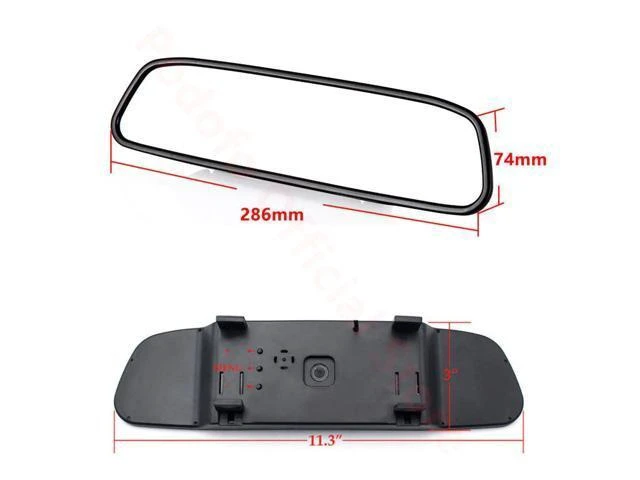 Alt view image 7 of 10 - 4.3" Car Rearview Mirror Monitor Auto Parking System + LED Night Vision Backup Reverse Camera CCD Car Rear View Camera