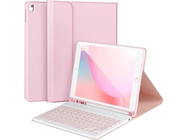 Alt view image 8 of 13 - Keyboard Case for iPad 9/8/7th Gen 10.2,Case with Keyboard ipad 10.2 inch,Keyboard for iPad 9th Gen,Detachable Bluetooth Keyboard for iPad 10.2 ,iPad keyboard Case 9th Gen with Pencil Holder,Pink