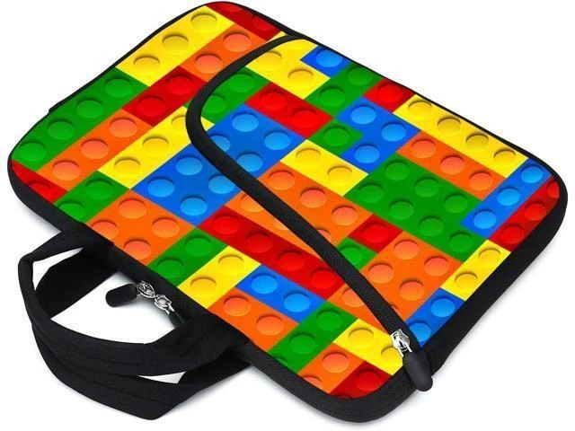 Alt view image 10 of 14 - Laptop Sleeve 11.6-12.2 Chromebook Case Ultrabook Case Notebook Sleeve PC Messenger Bag Tablet Case Neoprene Handle Sleeve for Men Women (Puzzle)