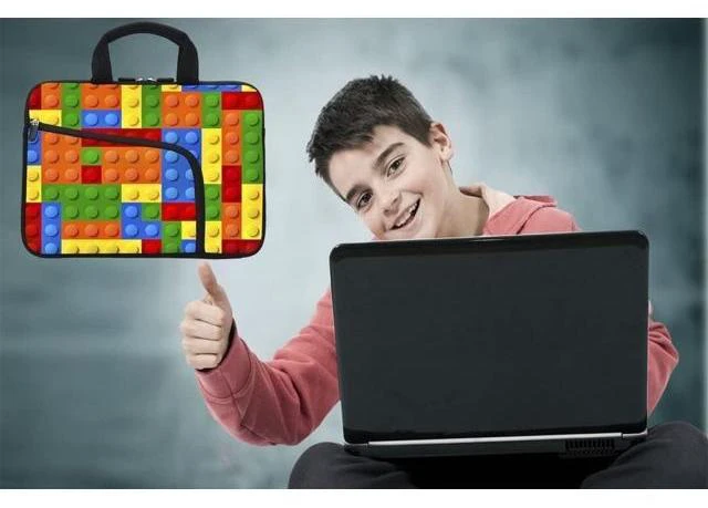 Alt view image 13 of 14 - Laptop Sleeve 11.6-12.2 Chromebook Case Ultrabook Case Notebook Sleeve PC Messenger Bag Tablet Case Neoprene Handle Sleeve for Men Women (Puzzle)