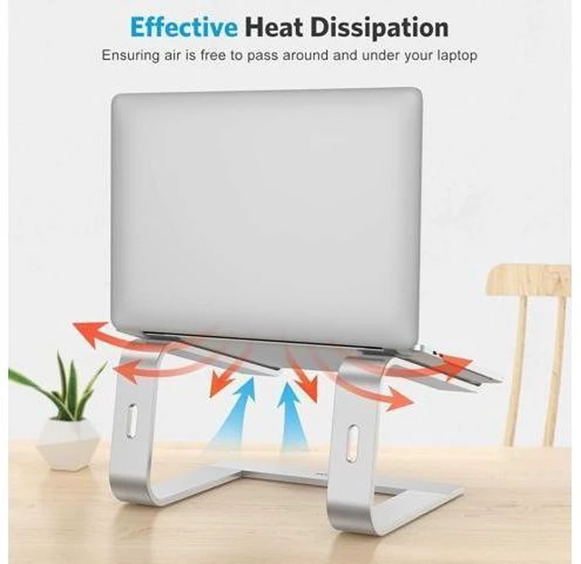Alt view image 13 of 14 - Laptop Stand Detachable Laptop Mount Aluminum Laptop Holder Stand for Desk Compatible with MacBook Air/Pro HP and All Laptops (11-16 inch) Silver