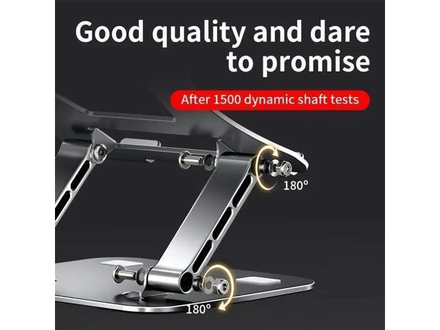 Alt view image 12 of 14 - Physowell Phone Tablet Stand Adjustable Aluminum Alloy laptop Tablet up to 17 "Laptop Portable Folding stand Cooling stand support Grey