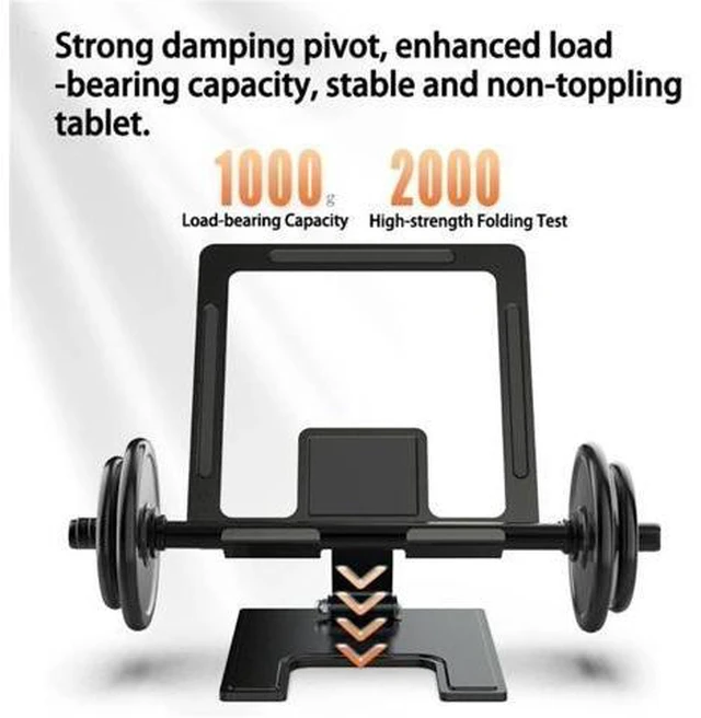 Alt view image 9 of 14 - Physowell Tablet Stand Holder Adjustable Tablet Stand for Desk Portable Monitors Stand Tablet Holder Travel Holder for Tablets