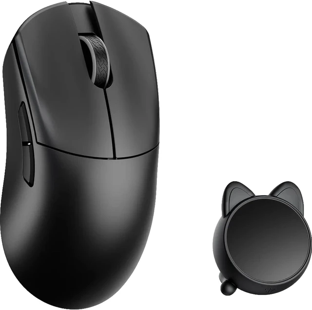 Alt view image 8 of 14 - WLMOUSE Huan 48g Ultra-Lightweight Magnesium Alloy Gaming Mouse,8K Voice & Display Receiver, Dual 8K Wireless/Wired, PAW3950HS Sensor, RGB Wheel Lighting, Nordic 54H20 (Balck(OM Switch))