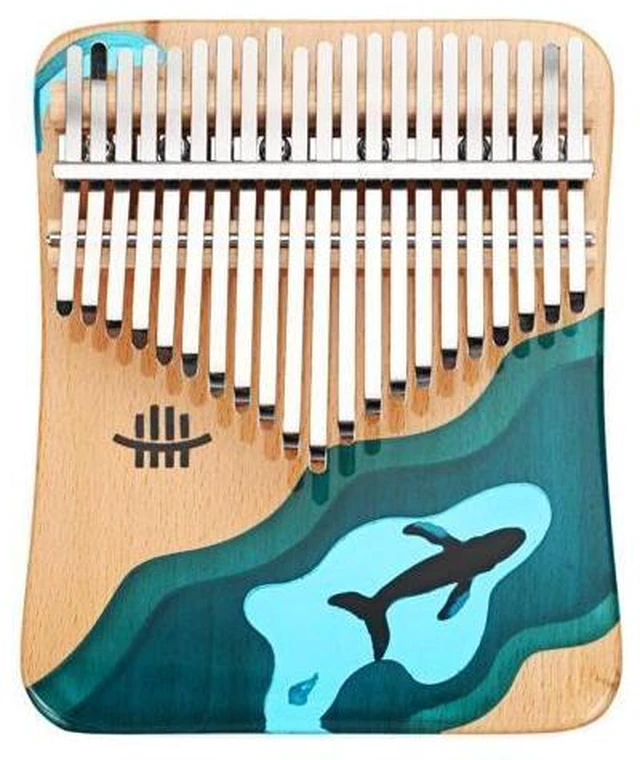 Alt view image 6 of 10 - 17 Keys Solid Wood Kalimba Thumb Piano Finger Percussion Musical Toys With Tuning Hammer