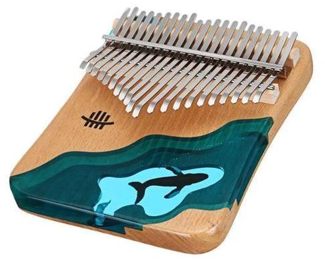 Alt view image 7 of 10 - 17 Keys Solid Wood Kalimba Thumb Piano Finger Percussion Musical Toys With Tuning Hammer