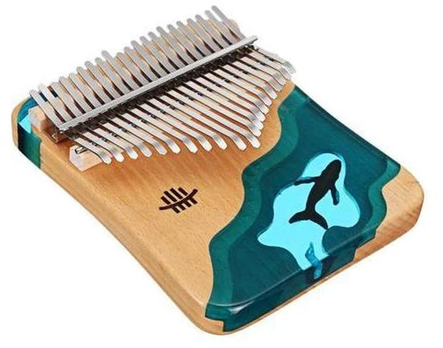 Alt view image 9 of 10 - 17 Keys Solid Wood Kalimba Thumb Piano Finger Percussion Musical Toys With Tuning Hammer