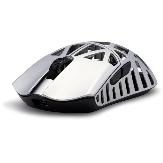 Alt view image 8 of 10 - WLMOUSE Beast X Pro Ultra-Light 39g Magnesium Gaming Mouse, PAW3950 HS Sensor, 8K Polling Rate, 30000 DPI,OM & TTC Switches, Customizable Side Panels.(Milky White(TTC Switch-Side Slits))