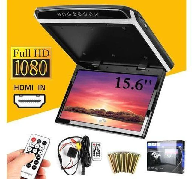 Alt view image 7 of 10 - 15.6" HD Wide Screen Car DVD Player Car Ceiling Flip Down Monitor Roof Mount Player 1920*1080