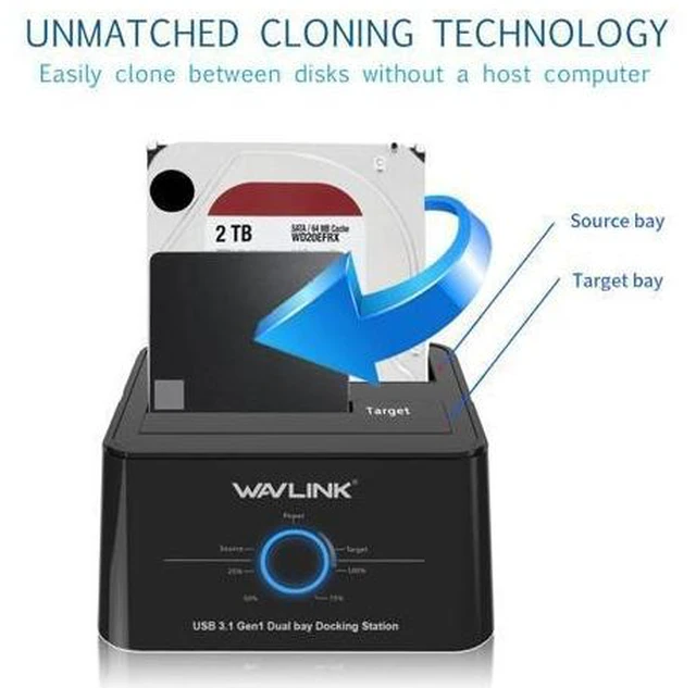 Alt view image 7 of 10 - HDD Docking Station Sata Hard Drive Enclosure SATA to USB 3.0 Adapter for 2.5 3.5 Inch SSD HDD Disk Case HD Box