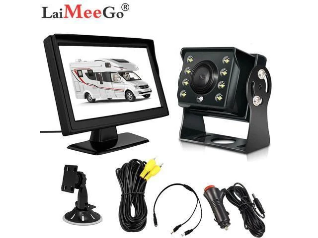 Alt view image 6 of 10 - 5 inch Vehicle Reverse Monitor High Definition Car Monitor 170 Degree Night Vision Backup Camera Vehicle Reverse 12-24V For Bus