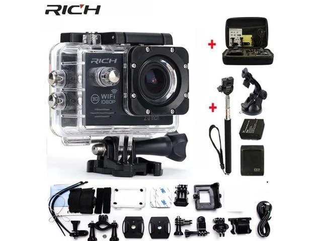 Alt view image 6 of 10 - Camera WIFI HD 1080p 30Fps Video go Bike Cams pro Waterproof 30M Mini Helmet Cam Sport Camera