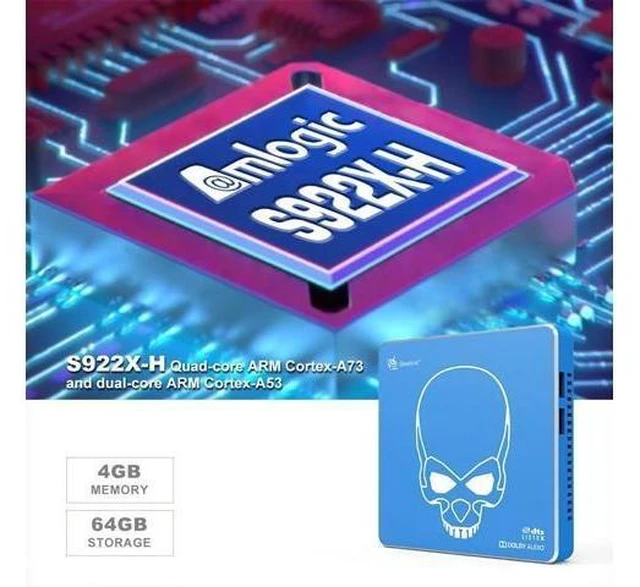 Alt view image 9 of 10 - GT KING PRO S922X-H Quad-core Andriod 9.0 smart top box 4G+64G ROM 2.4G/5.8G WIFI USB 3.0 Blutooth4.1 tv box player