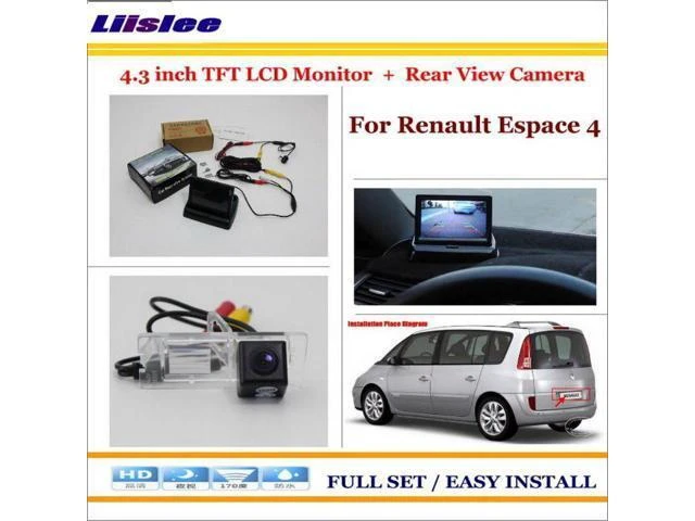 Alt view image 6 of 10 - Parking Rear View Camera System For Renault Espace 4 Reversing Back Up Camera For Renault 4.3" TFT LCD Screen Monitor