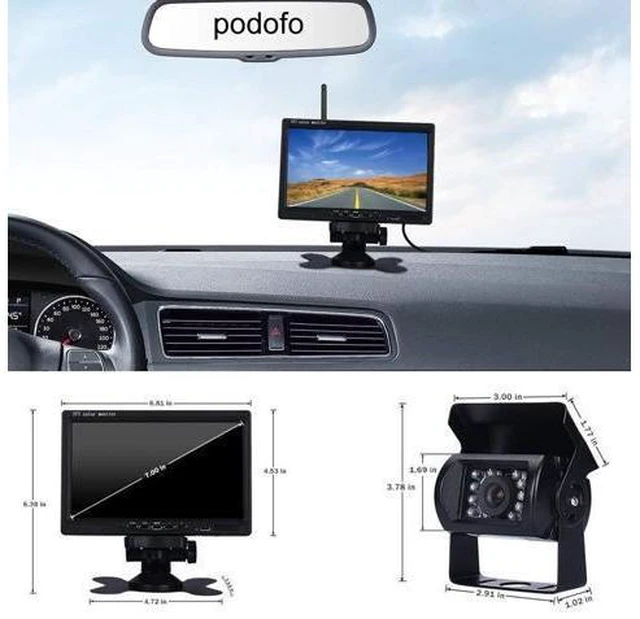 Alt view image 9 of 10 - Wireless Backup Cameras IR Night Vision Waterproof with 7" Rear View Monitor for RV Truck Bus Parking Assistance System