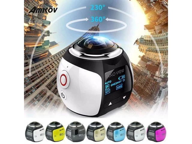 Alt view image 6 of 10 - Mini 360 Video Camera V1 Action Camera Dual Image Stabilization Mini Panorama Camera 360 Degree Sport Driving VR Camera