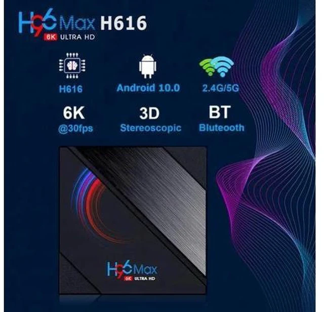 Alt view image 8 of 10 - Max H616 Smart TV Box For Android 10.0 HD 6K Android TV Box Voice Assistant PKT95 X96 Max Plus