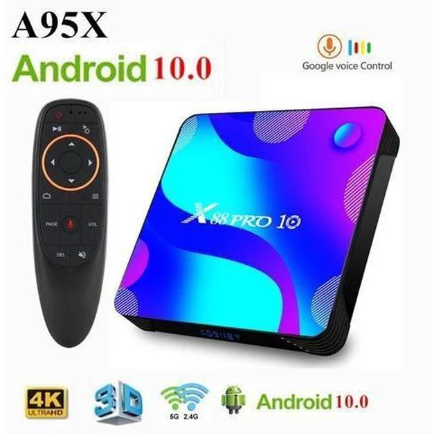 Alt view image 6 of 10 - PRO Android 10 Smart TV Box 2020 TV BOX 4GB 128GB RK3318 Quad Core 8K HD 2.4G/5Ghz Wifi Youtube 3D Media Player Set Top Box