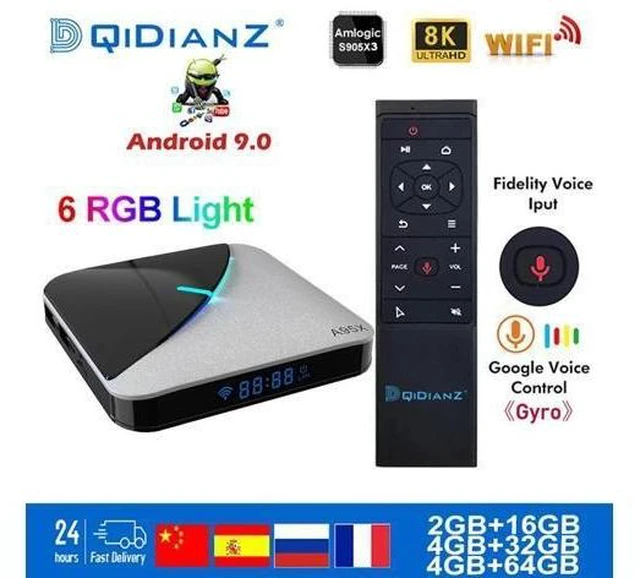 Alt view image 6 of 10 - TV BOX F3 AIR Android 9.0 Amlogic S905X3 8k Netflix Plex Media Server Play Store Free App Set top BOX PK HK1MAX H96