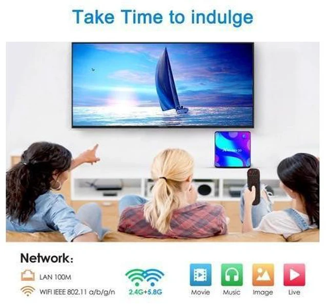 Alt view image 8 of 10 - PRO Android 10 Smart TV Box 2020 TV BOX 4GB 128GB RK3318 Quad Core 8K HD 2.4G/5Ghz Wifi Youtube 3D Media Player Set Top Box