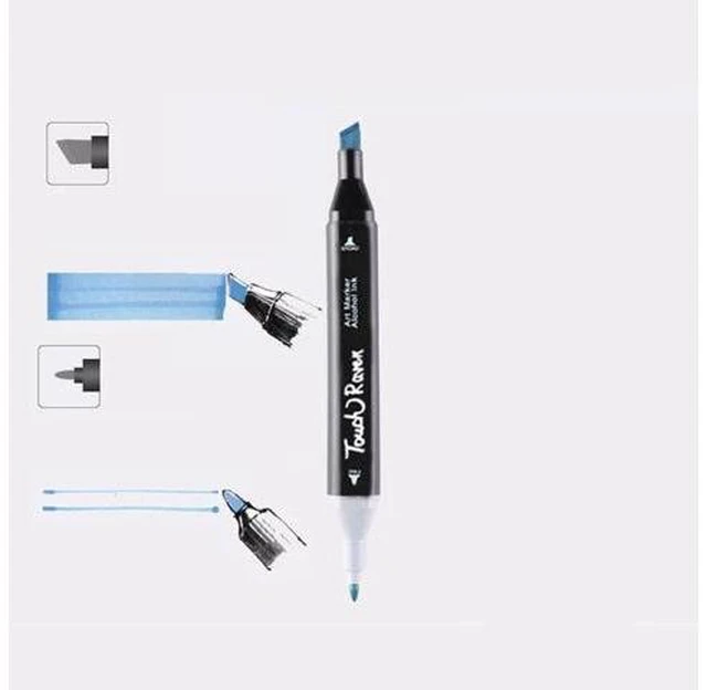 Alt view image 5 of 6 - TOUCH RAVEN 30/40/60/80 Colors Marker Pen Set Oily Dual Head Nib Marker Pen Set With Pen Bag For Artist Student Anime Painting Designing