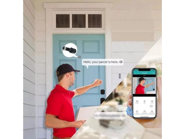 Alt view image 7 of 10 - Door Eye Hole Home 1080P 1.7mm Wide Angle FishEye Lens POE Network Mini Peephole Door IP Camera P2P iCsee APP for Phone