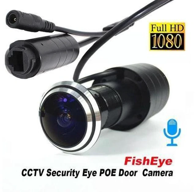 Alt view image 10 of 10 - Door Eye Hole Home 1080P 1.7mm Wide Angle FishEye Lens POE Network Mini Peephole Door IP Camera P2P iCsee APP for Phone