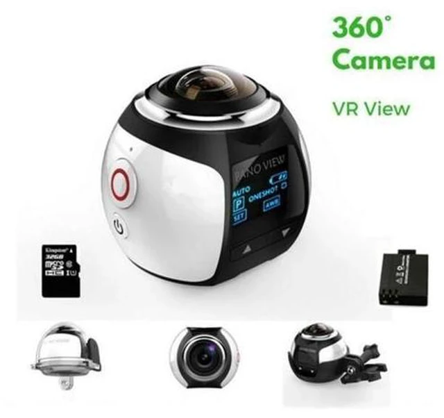 Alt view image 10 of 10 - Mini 360 Video Camera V1 Action Camera Dual Image Stabilization Mini Panorama Camera 360 Degree Sport Driving VR Camera