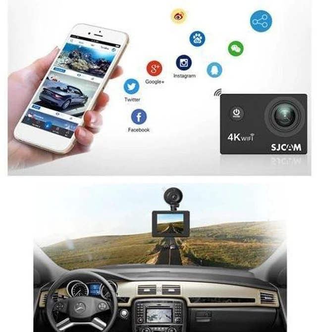 Alt view image 10 of 10 - Newest SJ4000 AIR Action Camera Full HD Allwinner 4K 30FPS WIFI 2.0' Screen Mini Helmet Car DV Camera Waterproof Sport Cam