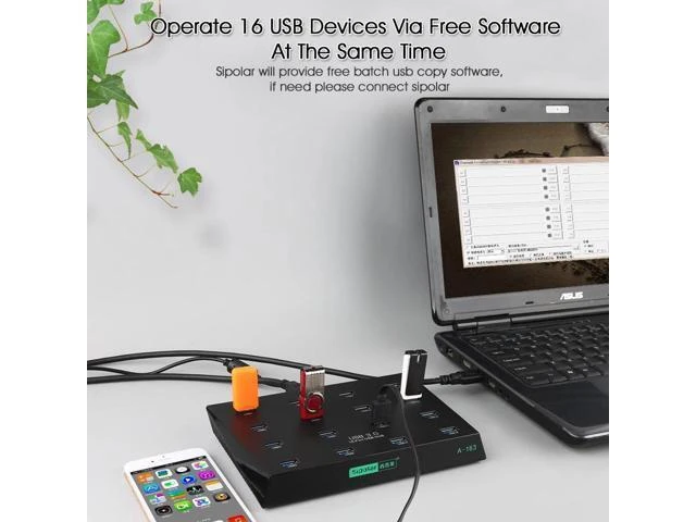 Alt view image 10 of 10 - best desktop 16 ports USB 3.0 duplicator hub USB flash driver copier with free copy software