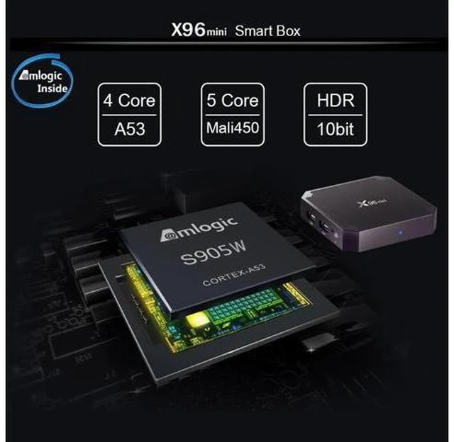 Alt view image 9 of 10 - mini Android TV BOX Amlogic S905W Quad Core 2.4GHz WiFi Android 7.1 1GB 8GB Smart TV Box Media Player 2GB 16GB Set top box